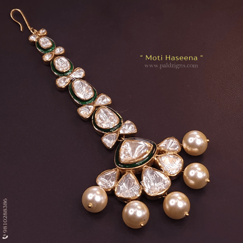 Moti Haseena Moissanite Polki Tikka Moti Haseena Moissanite Polki Tikka