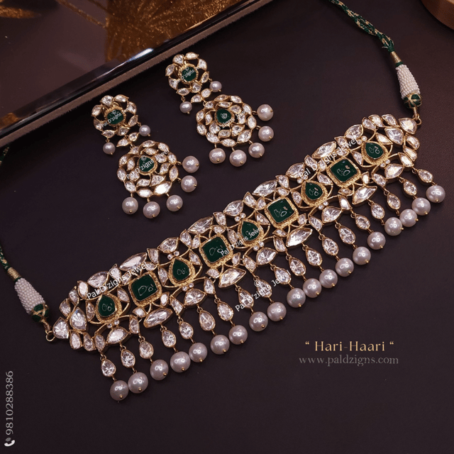 Hari-Haari Moissanite Polki Set