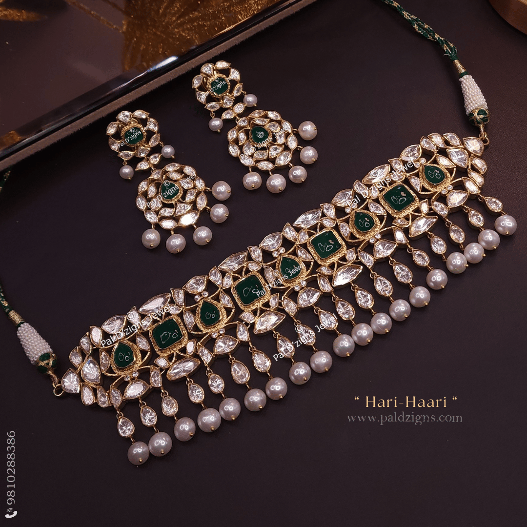 Hari-Haari Moissanite Polki Set