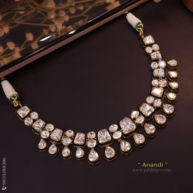 Anandi Moissanite Polki Necklace