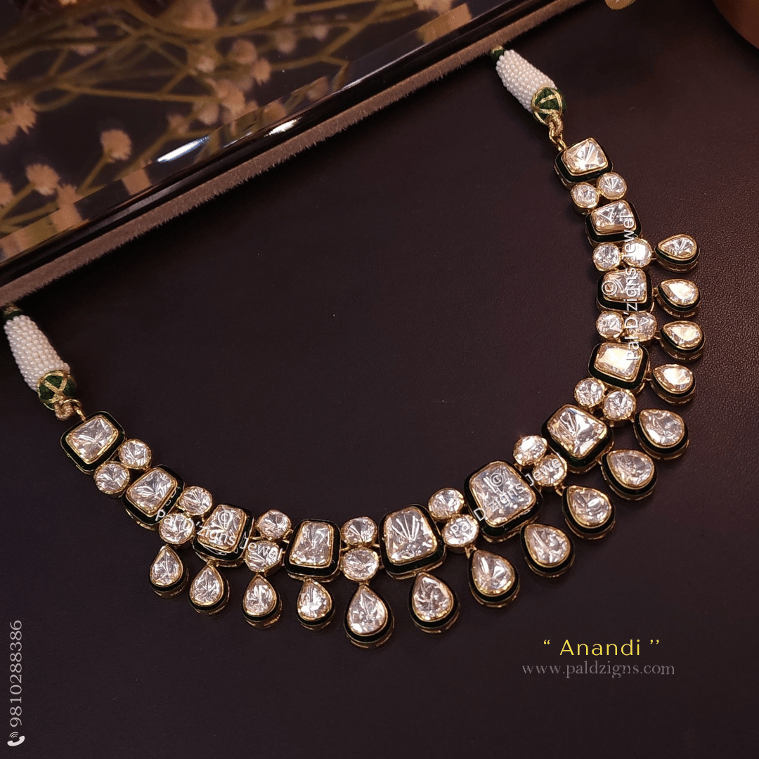 Anandi Moissanite Polki Necklace
