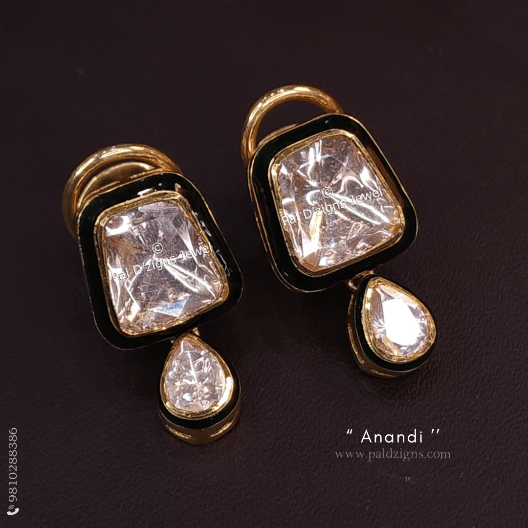 Anandi Moissanite Polki Earings