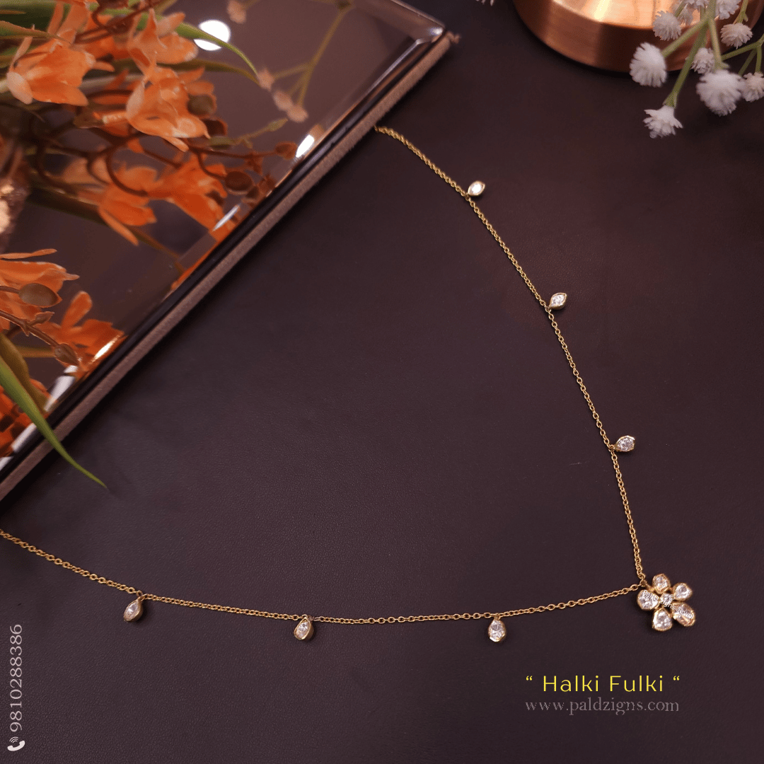 Halki Fulki Moissanite Polki Pendant