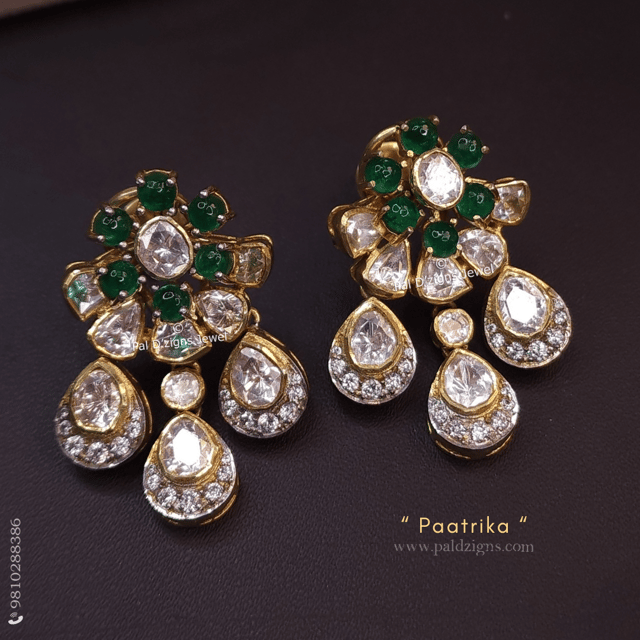 Paatrika Moissanite Polki Earings