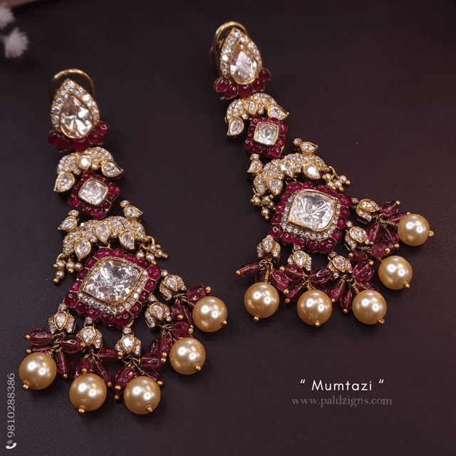 Mumtazi Moissanite Polki Earring