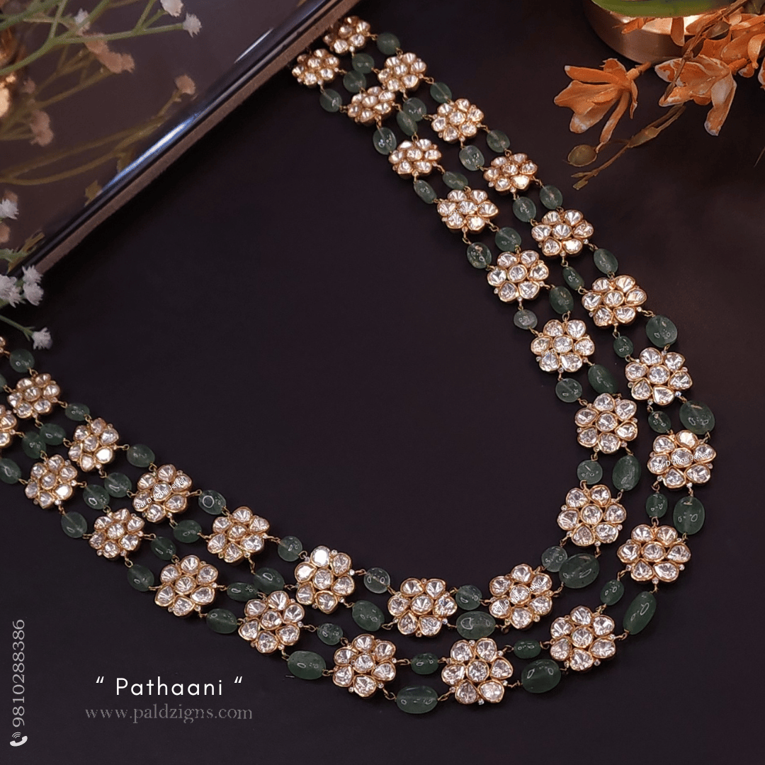Pathaani Moissanite Polki Necklace