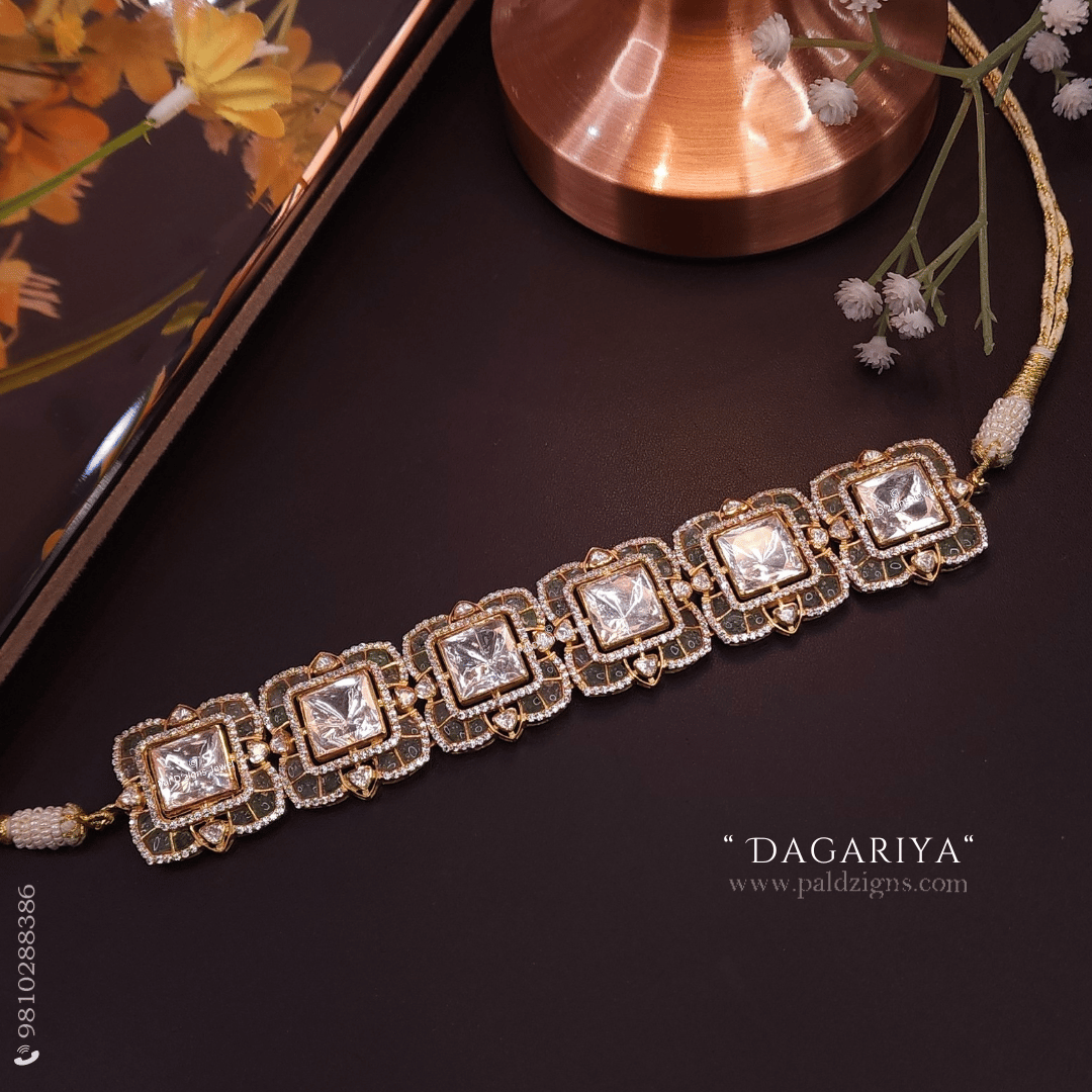 Dagariya Moissanite Polki Choker