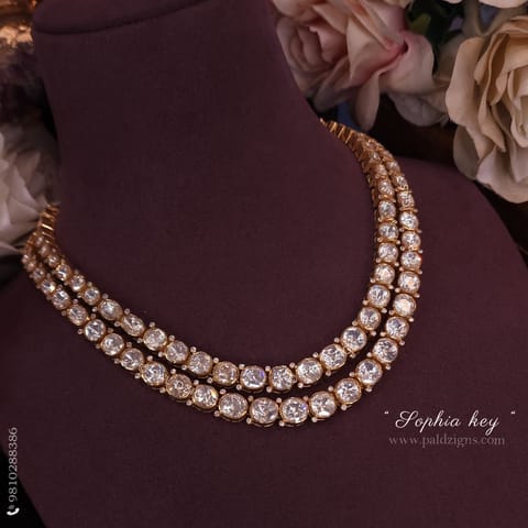 Sophia Moissanite Polki Necklace