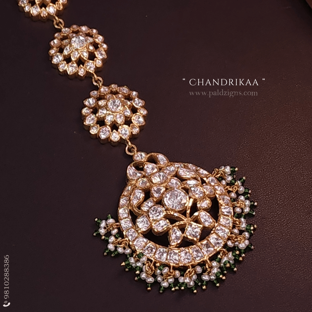 Chandrikaa Moissanite Polki Tikka