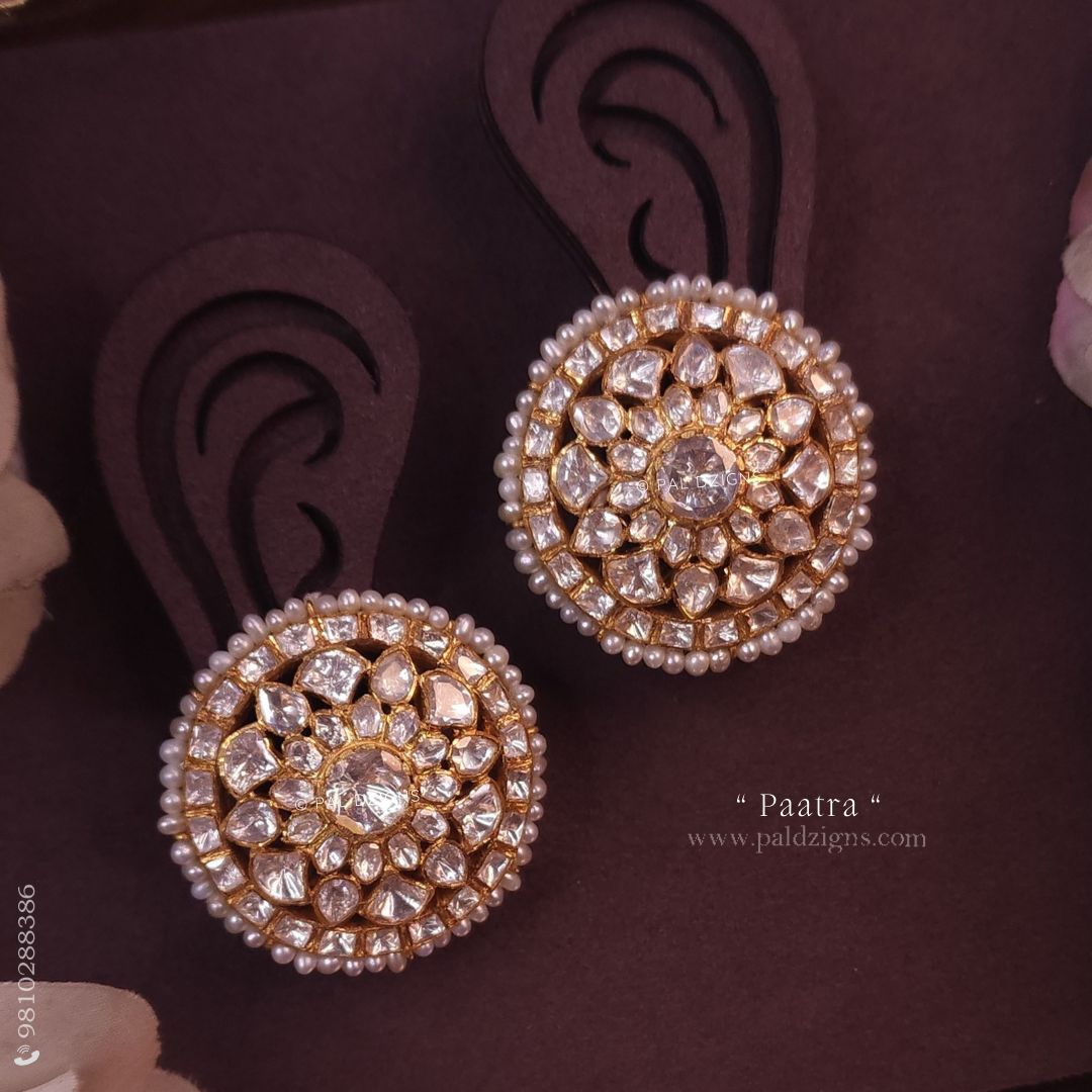 Paatra Moissanite Polki Stud