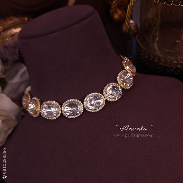 Ananta Moissanite Polki Choker