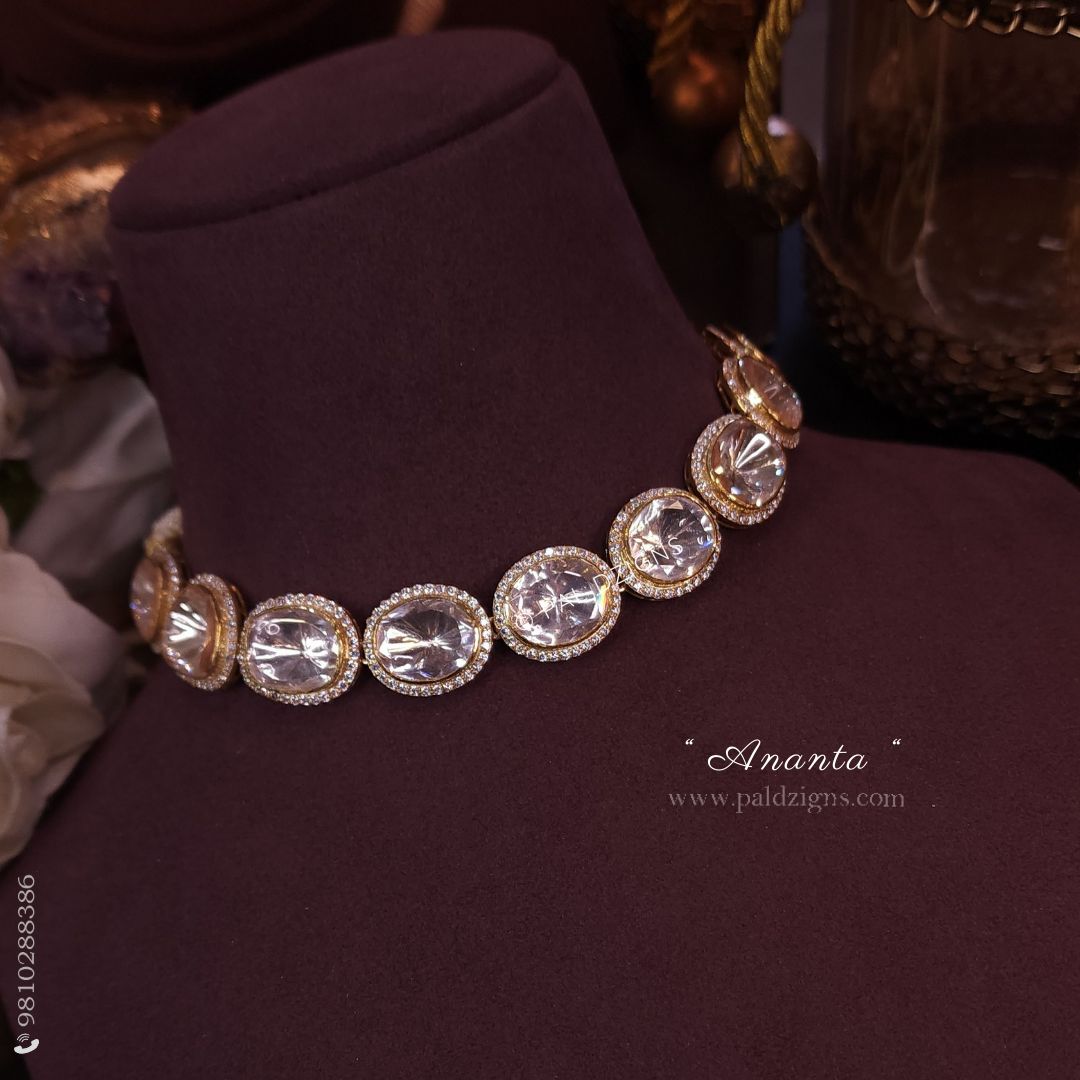 Ananta Moissanite Polki Choker