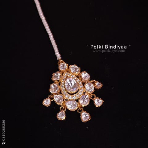 Polki Bindiyaa Moissanite Polki Maangtika