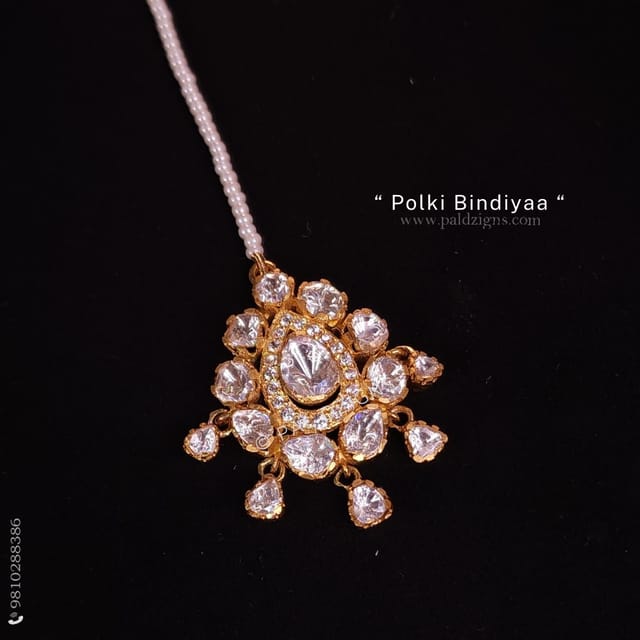 Polki Bindiyaa Moissanite Polki Maangtika