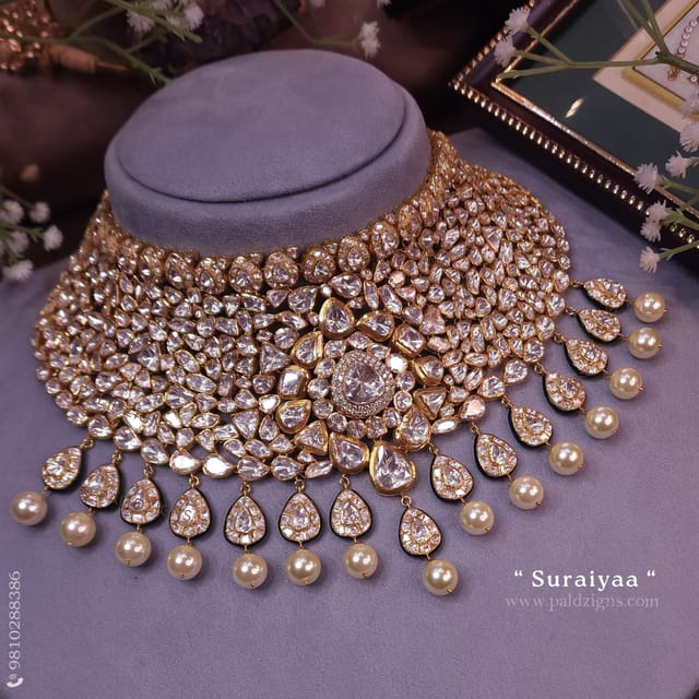 Suraiyaa Moissanite Polki Necklace