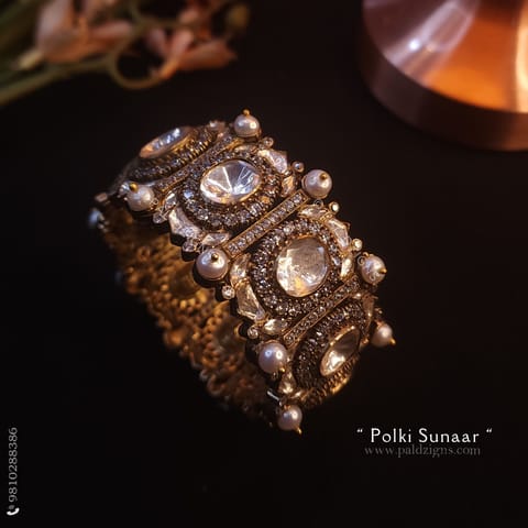 Polki Sunaar Antique (2-10" Size) Moissanite Polki bracelet Polki Sunaar Antique (2-10" Size) Moissanite Polki bracelet