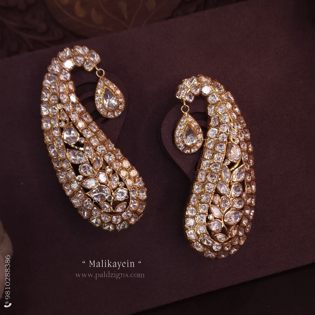 Malikayein Moissanite Polki Studs