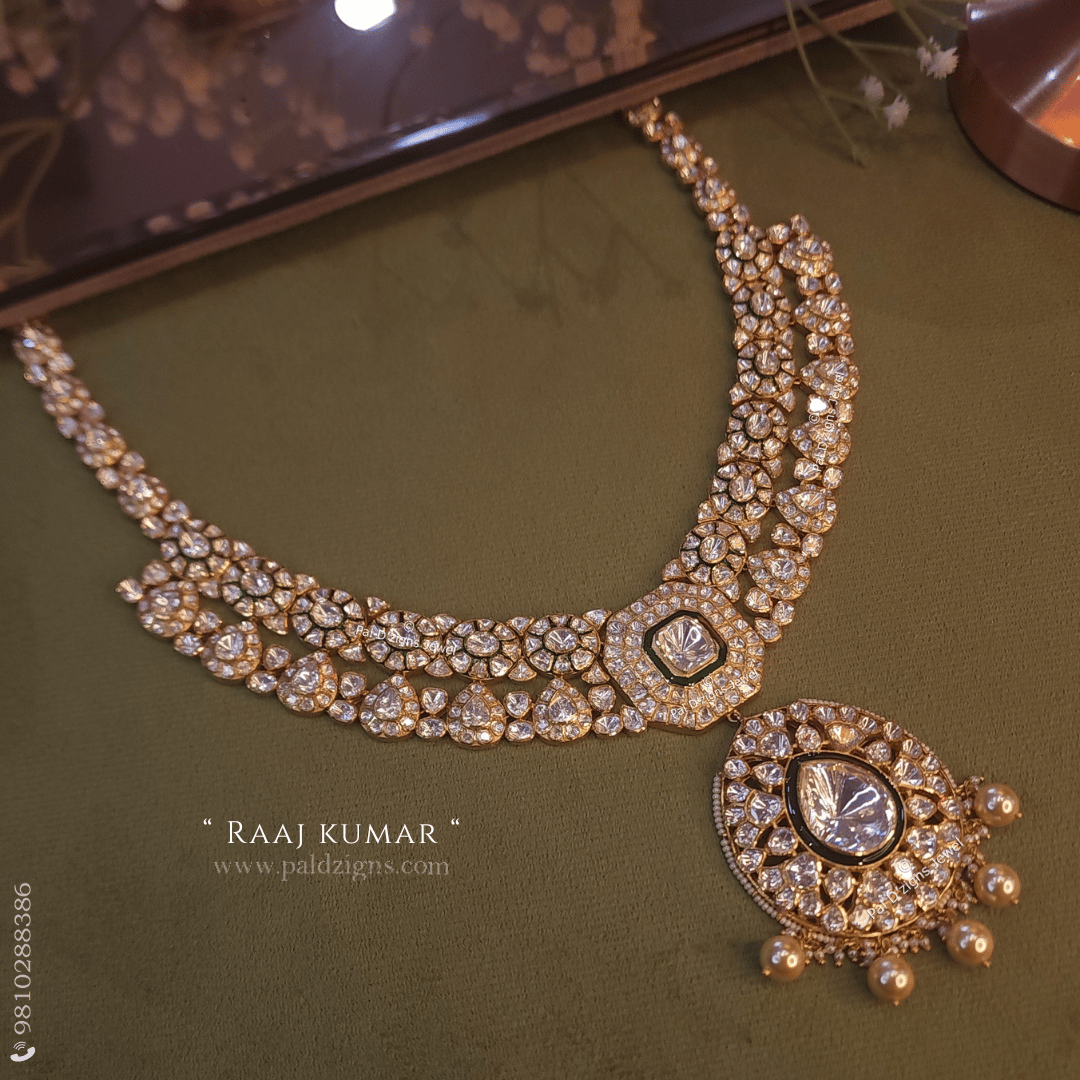 Raaj Kumar Moissanite Polki Necklace
