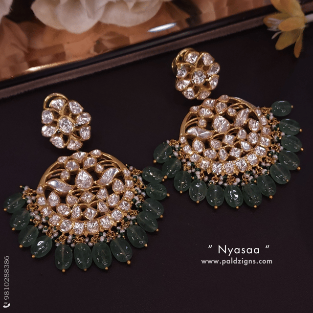 Nyasaa Moissanite Polki Big Chaandbaali