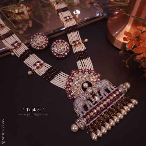 Tusker Moissanite Polki set Tusker Moissanite Polki set