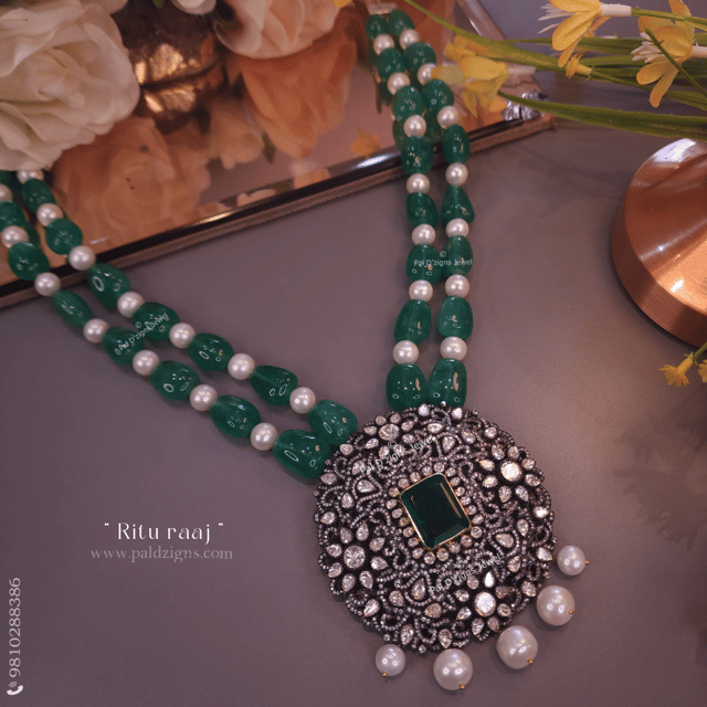 Ritu Raaj Polki Victorian Pendent