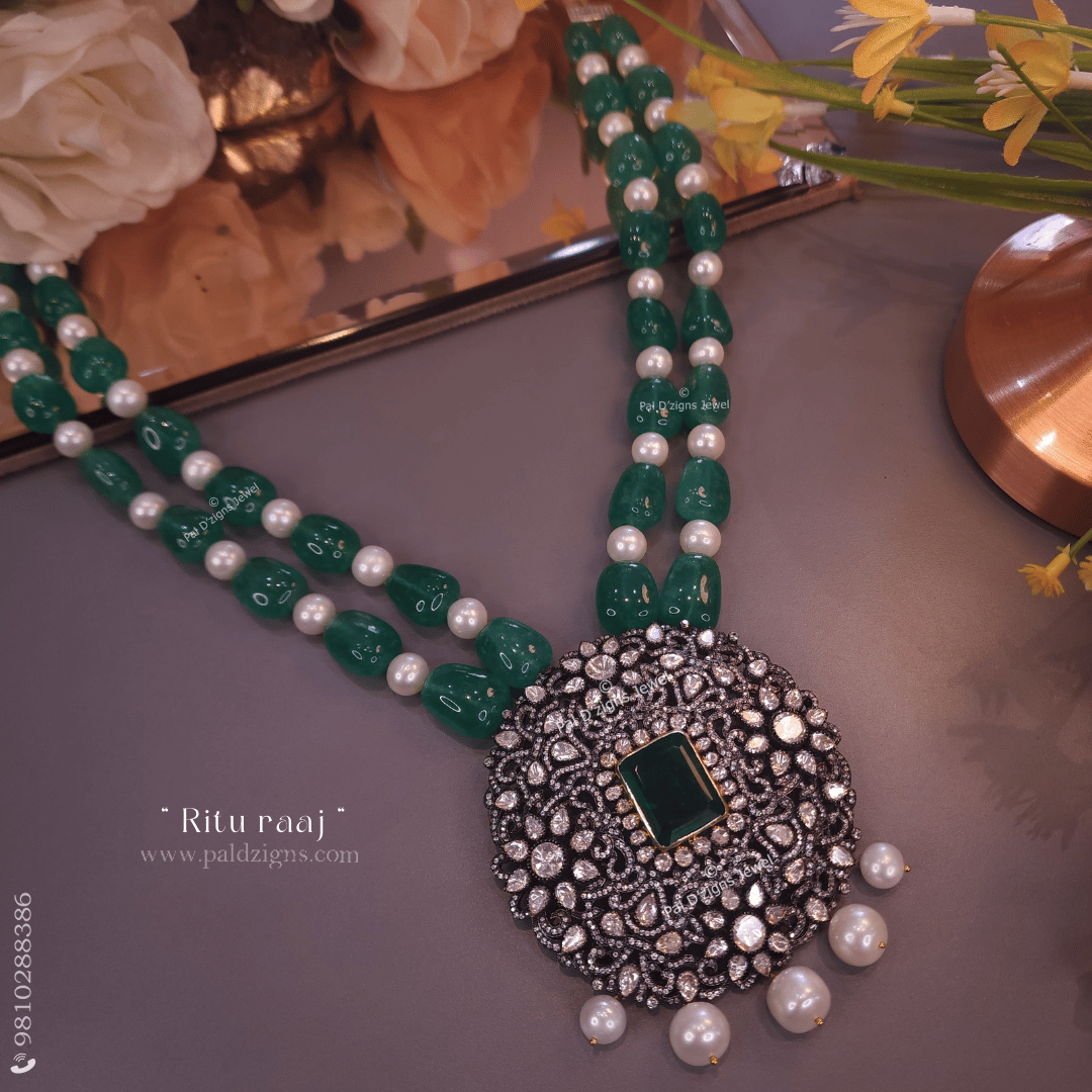 Ritu Raaj Polki Victorian Pendent