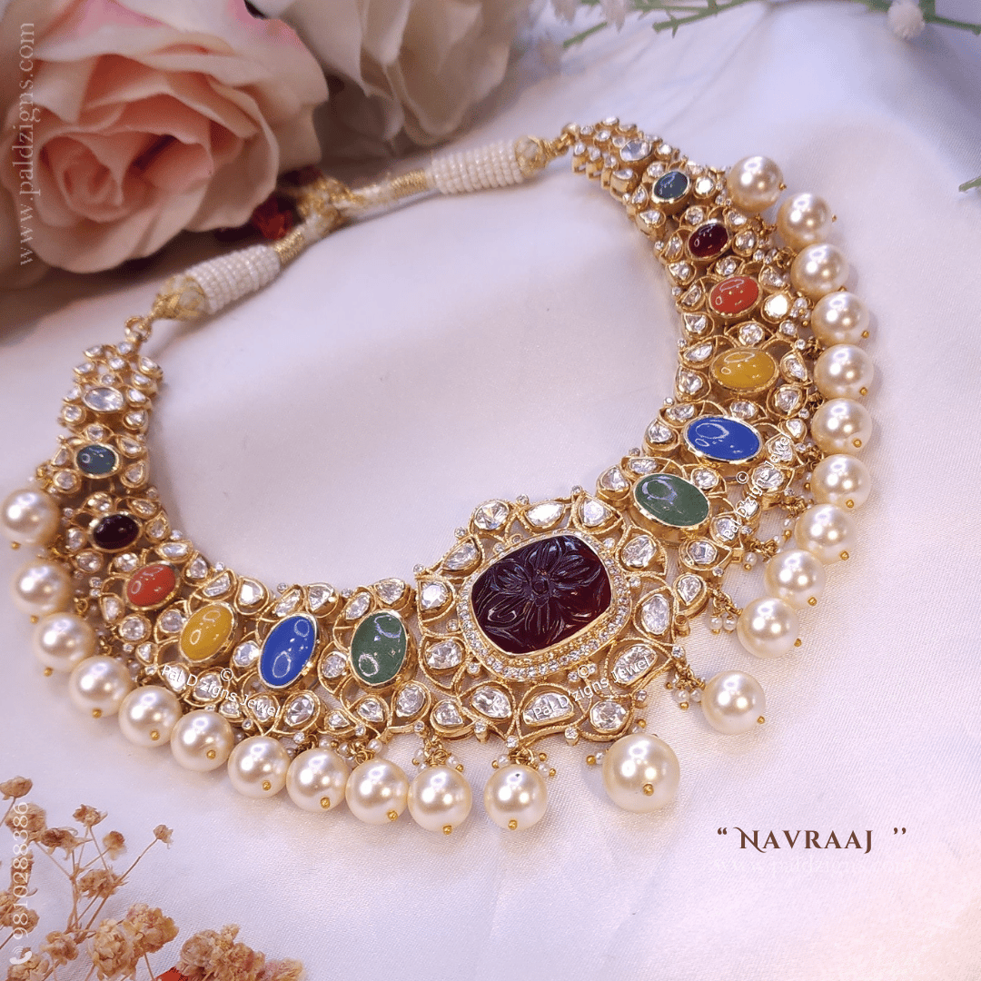 Navraaj Moissanite Polki Necklace