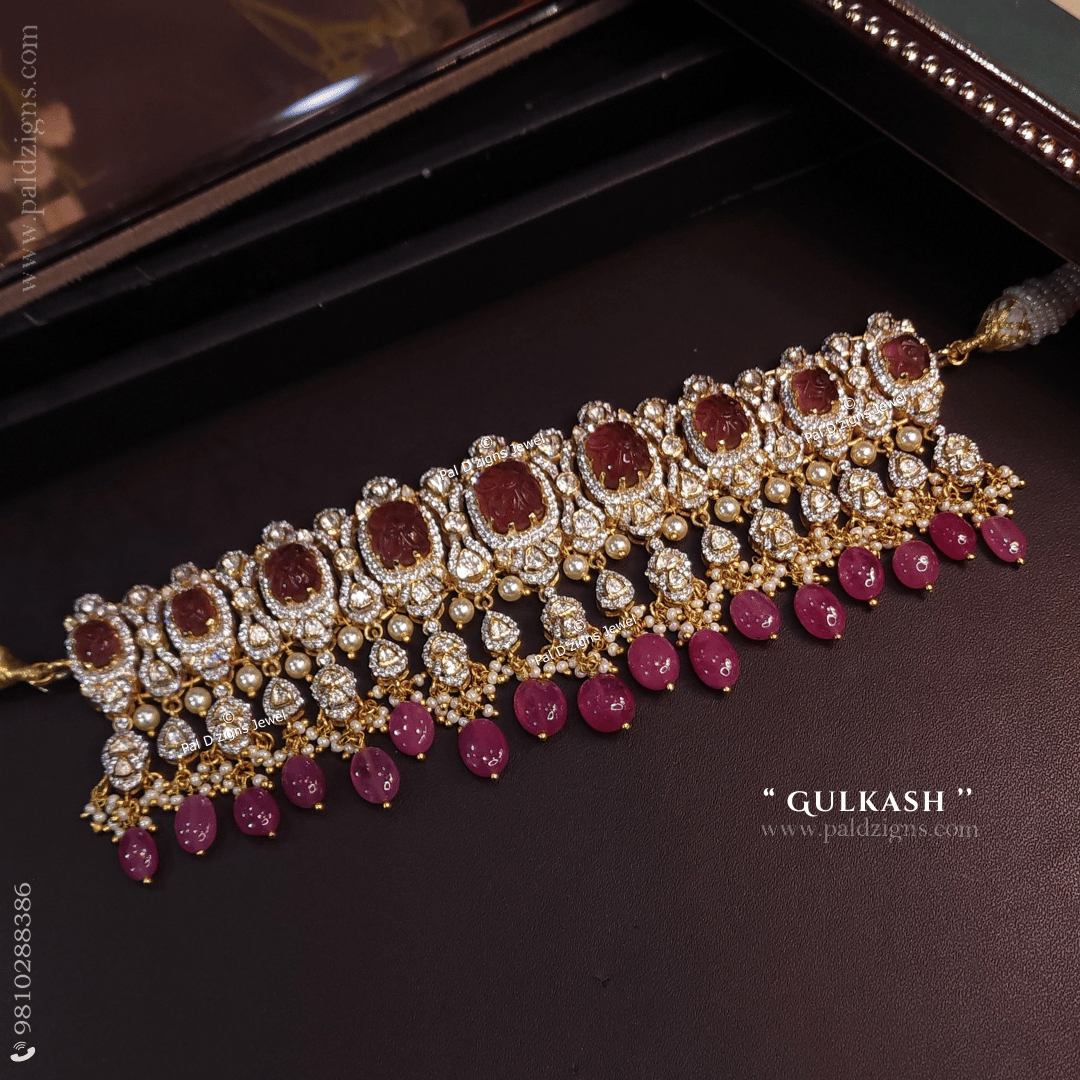 Gulkash Moissanite Polki Choker