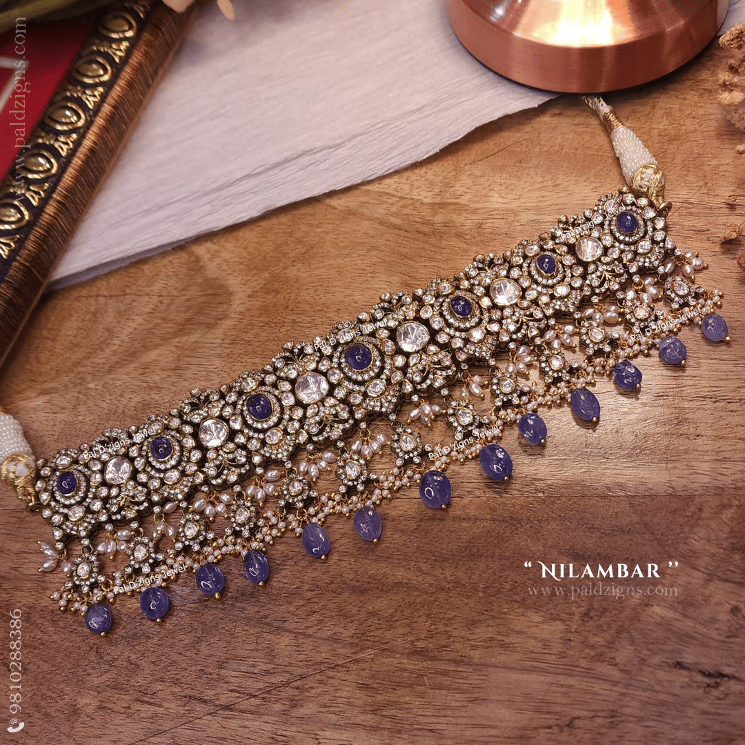 Nilambar Moissanite Polki Choker