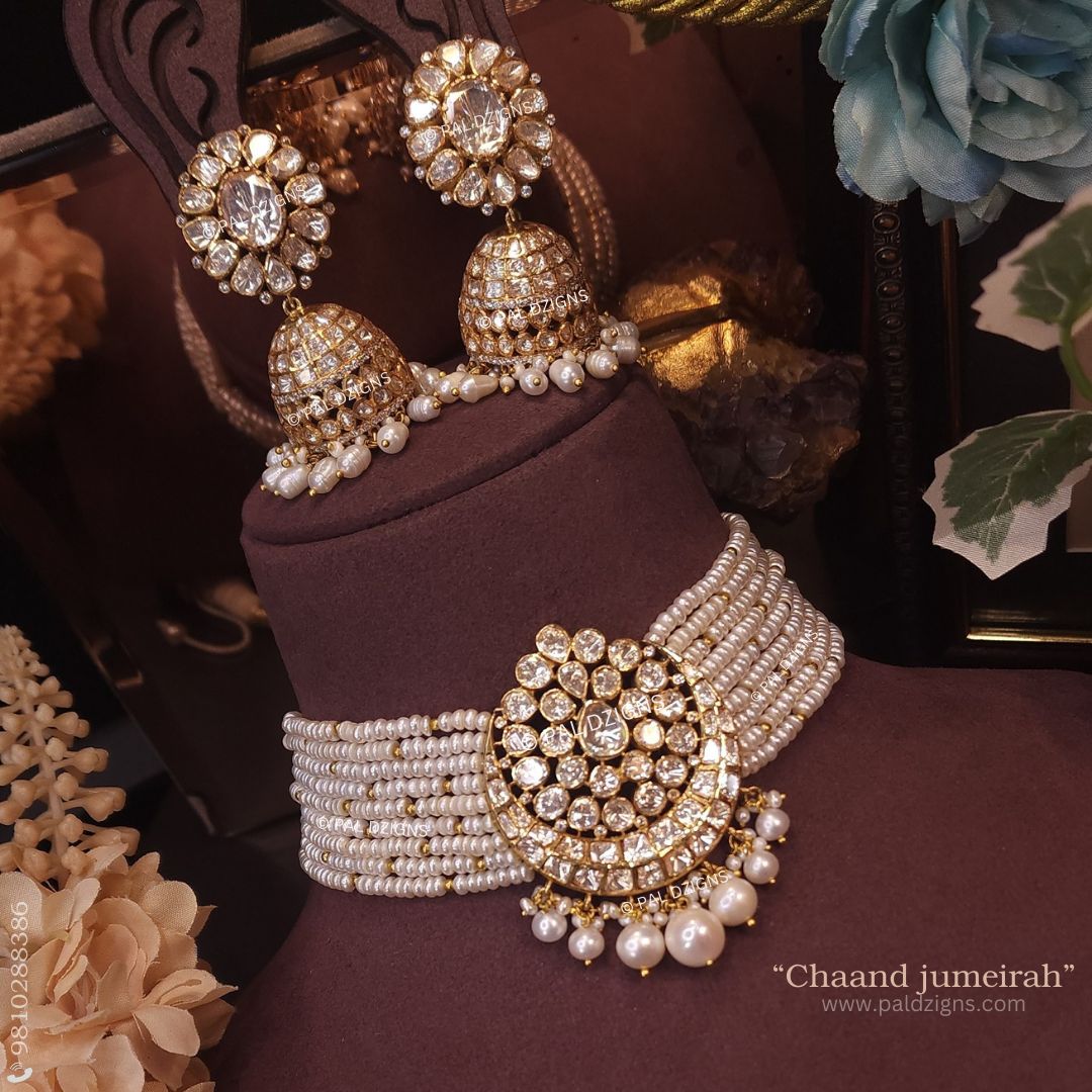 Chaand Jumeirah Moissanite Polki Choker Set