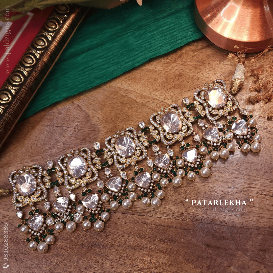 Patarlekha Moissanite Polki Choker