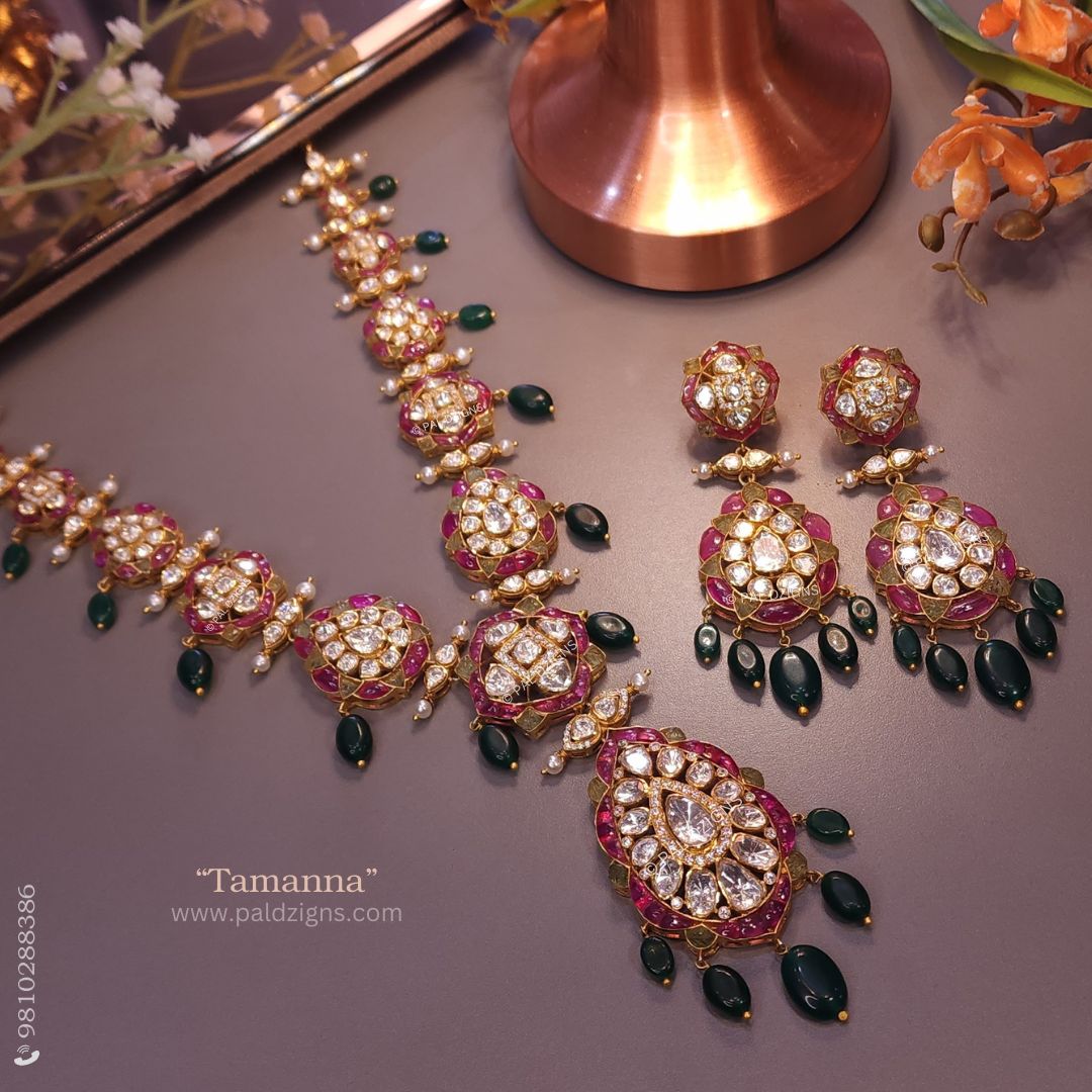 Tamanna Moissanite Polki Set