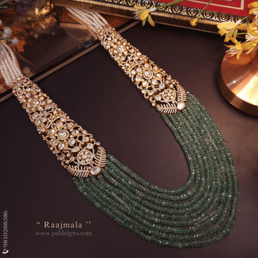 Raajmala Moissanite Polki Long Necklace