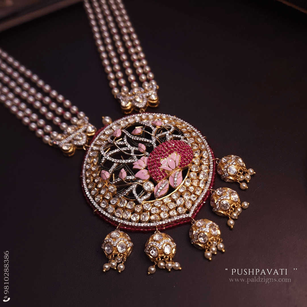 Pushpavati Moissanite Polki Pendant