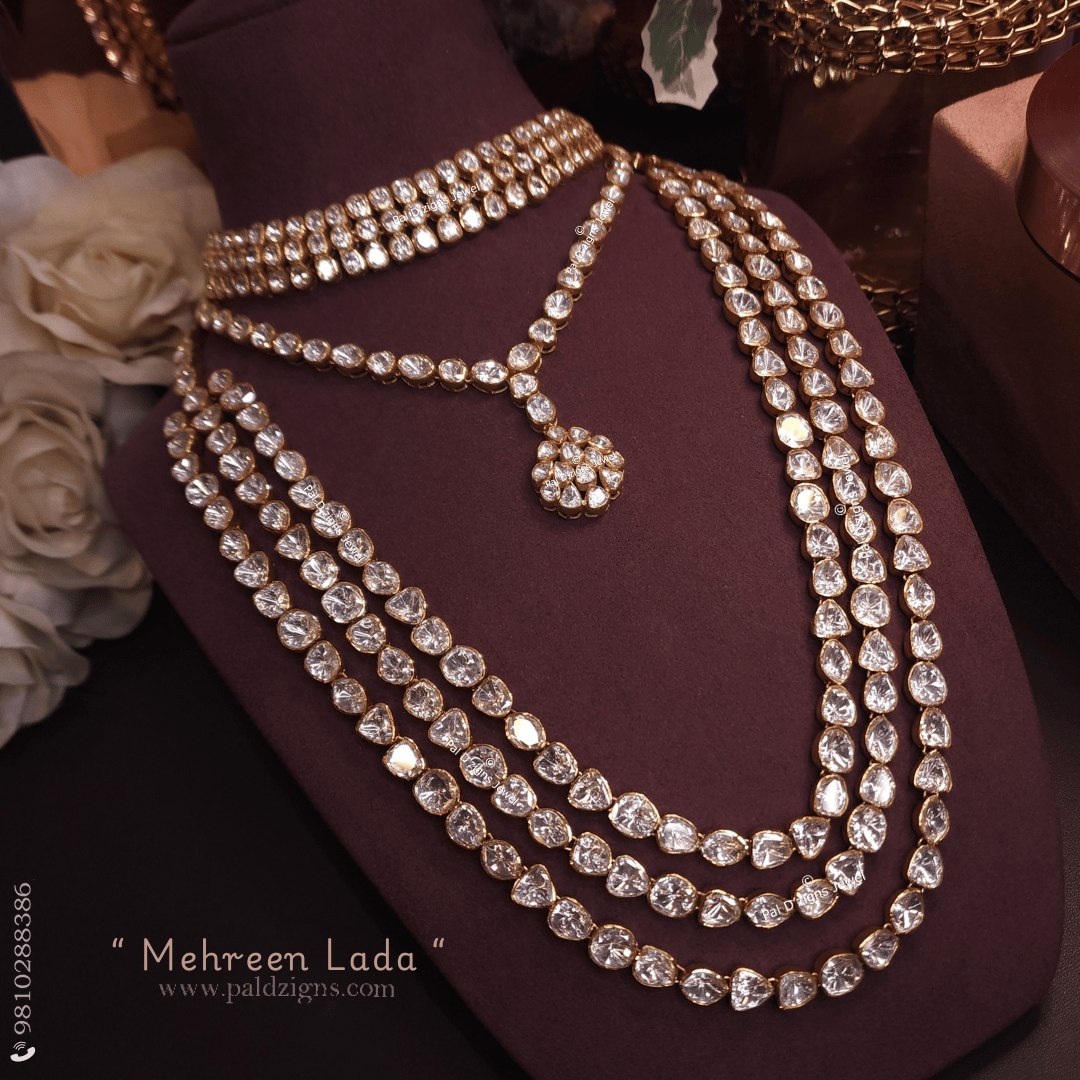 Mehreen Lada Moissanite Polki Combo Necklace