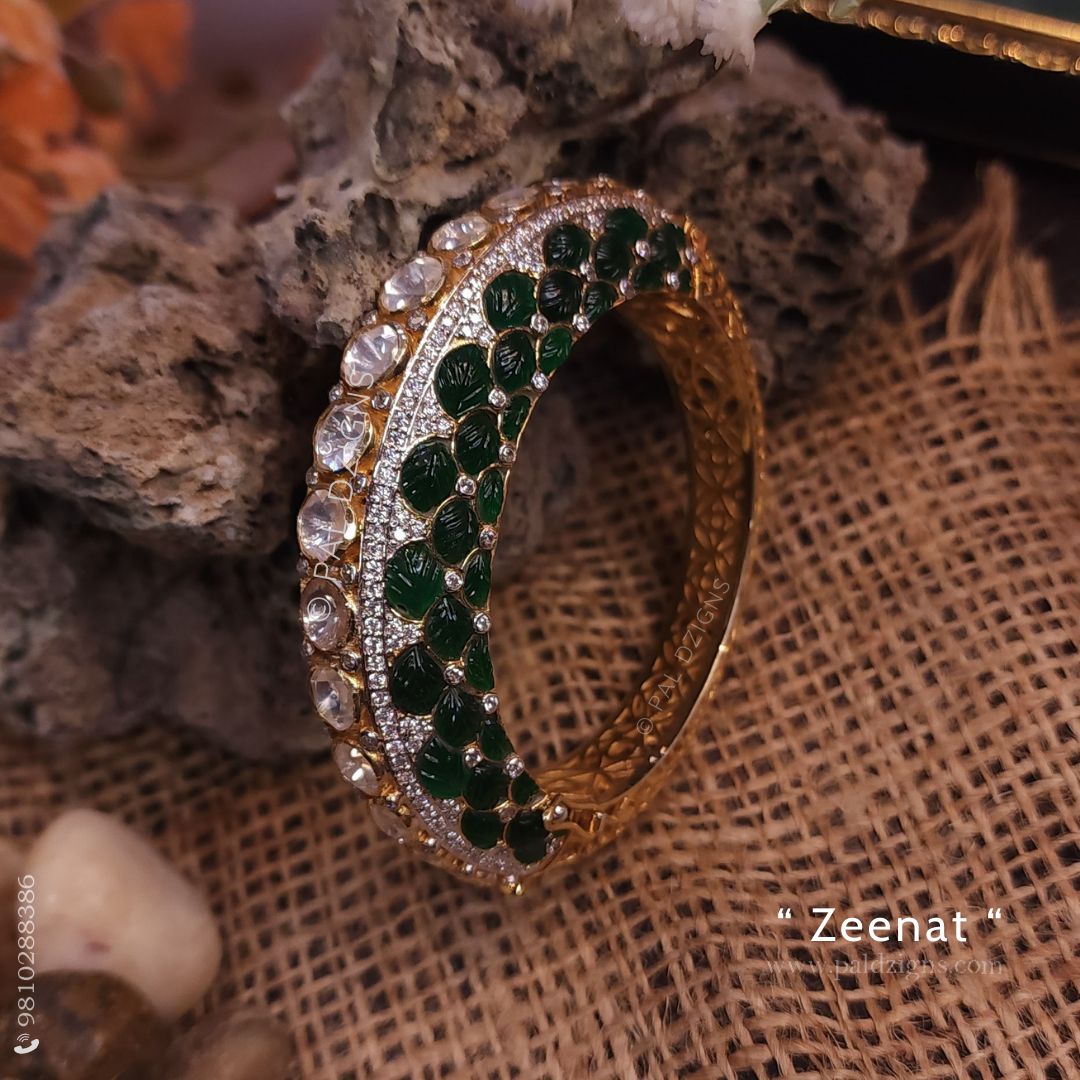 Zeenat (2-6" size) Moissanite Polki Bracelet