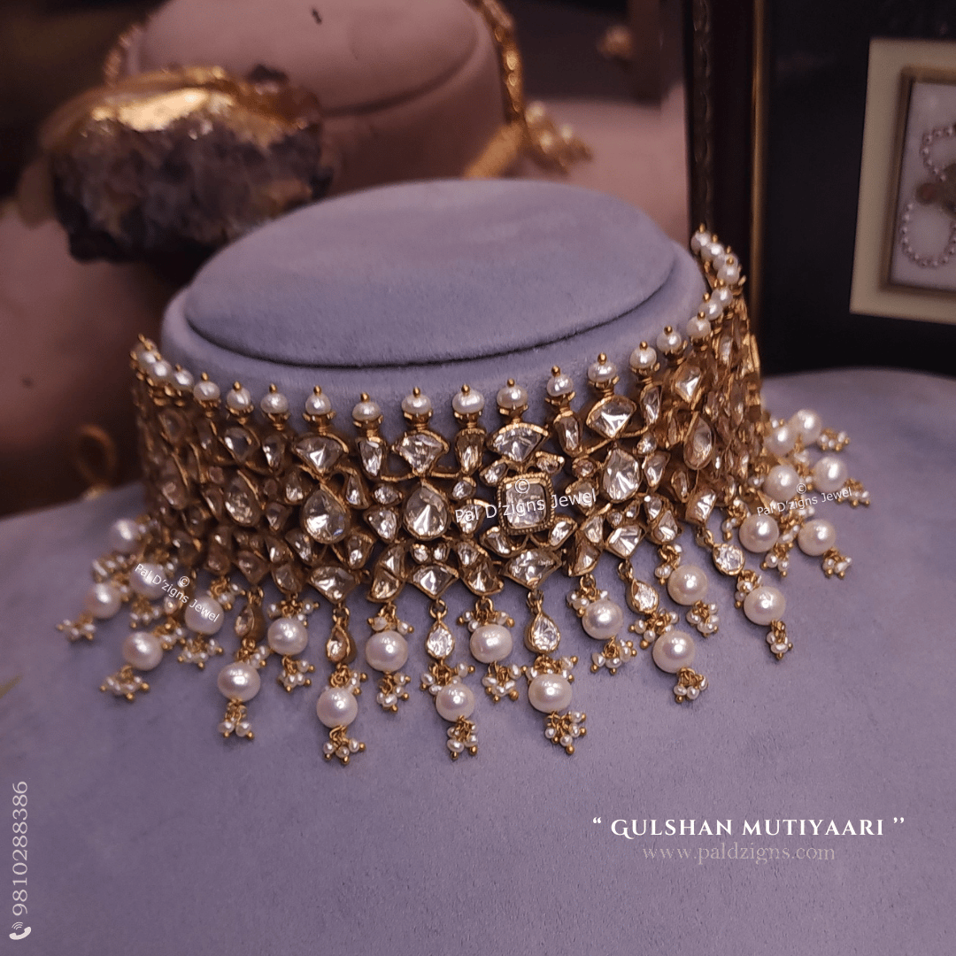 Gulshan Mutiyaari Moissanite Polki Choker