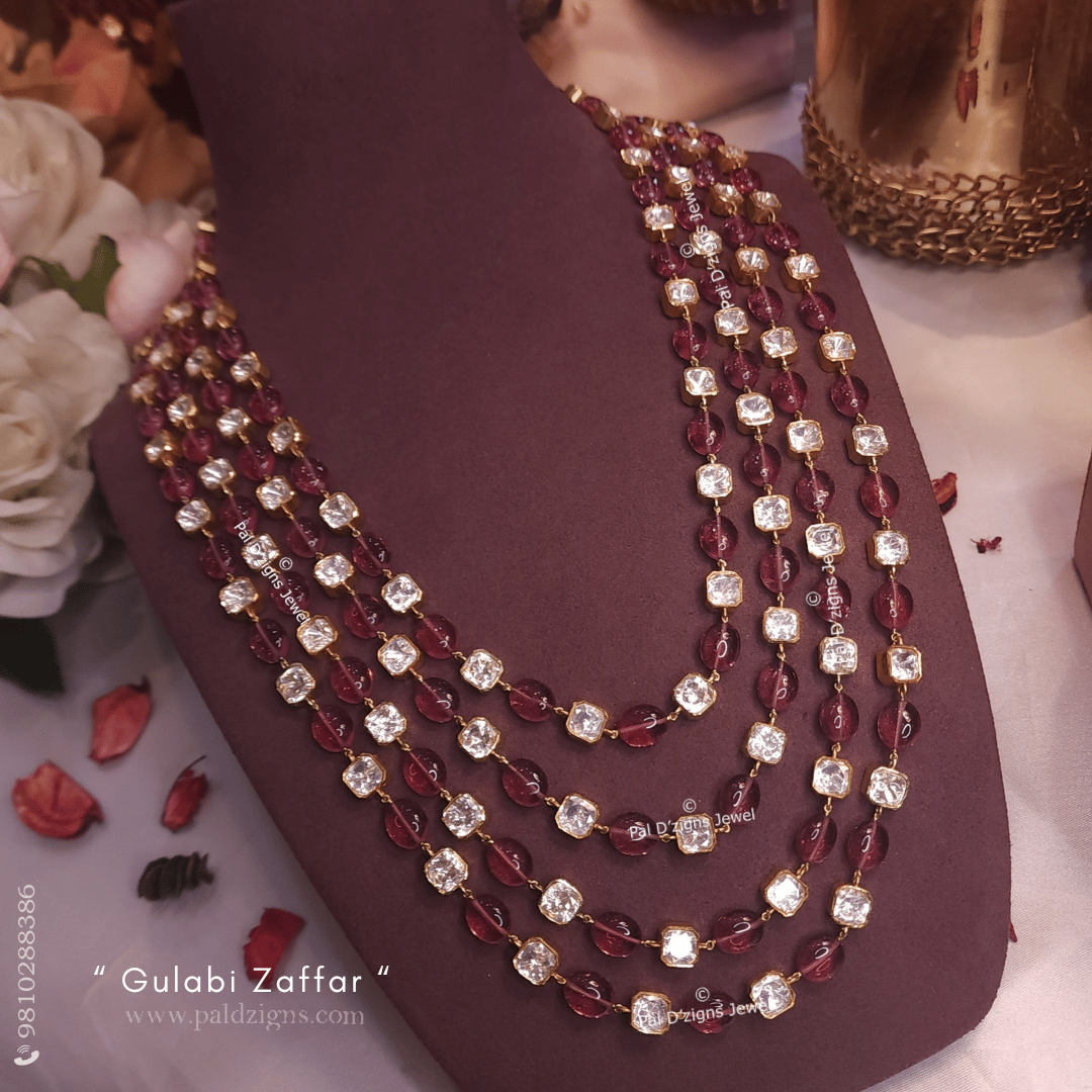 Gulabi Zaffar Moissanite Polki Necklace