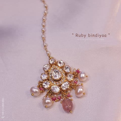 Ruby Bindiyaa Moissanite Polki Tika Ruby Bindiyaa Moissanite Polki Tika