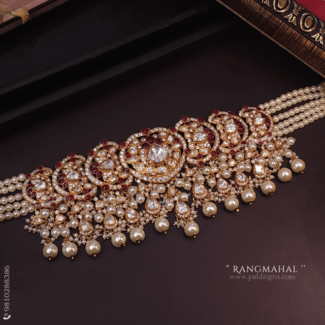 Rangmahal Moissanite Polki Choker