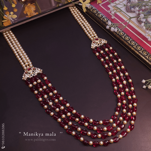 Manikya Mala Moissanite Polki Long Necklace