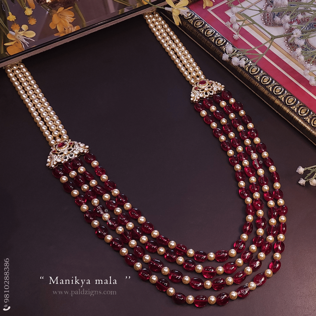 Manikya Mala Moissanite Polki Long Necklace