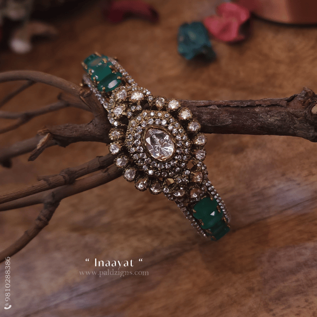 Inaayat (2-2" Size) Moissanite Polki Bracelet