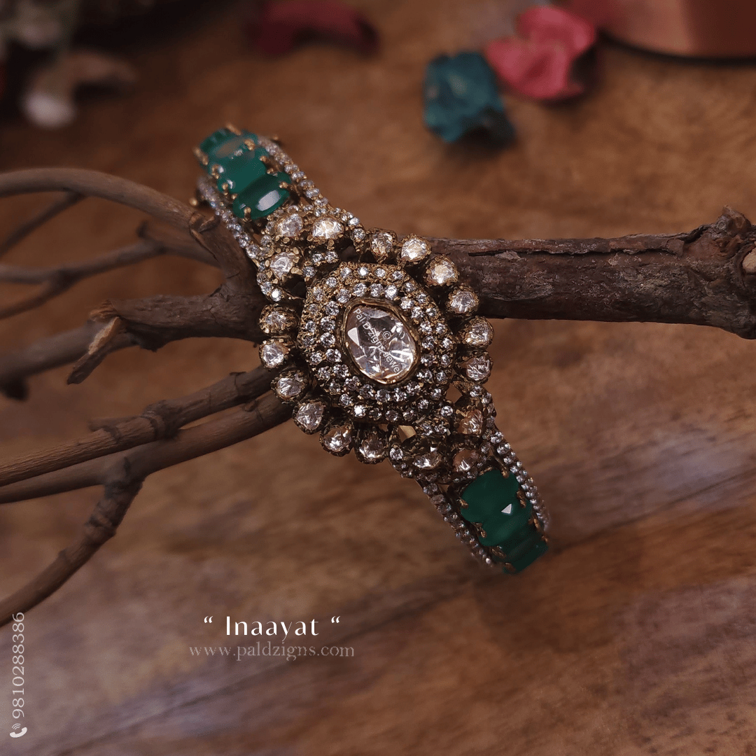 Inaayat (2-2" Size) Moissanite Polki Bracelet