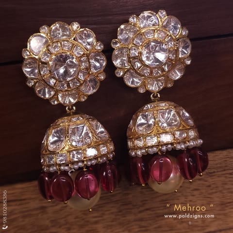 Mehroo Moissanite Polki Jhumki Mehroo Moissanite Polki Jhumki