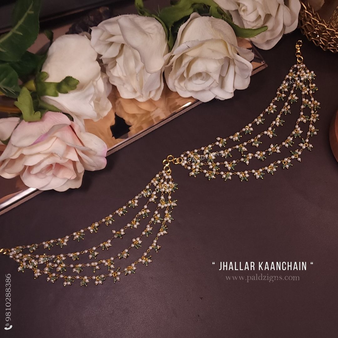 Jhallar Moissanite Polki Earring Kaanchain