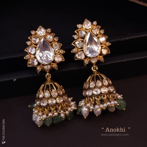 Anokhi Moissanite Polki Jhumki Anokhi Moissanite Polki Jhumki
