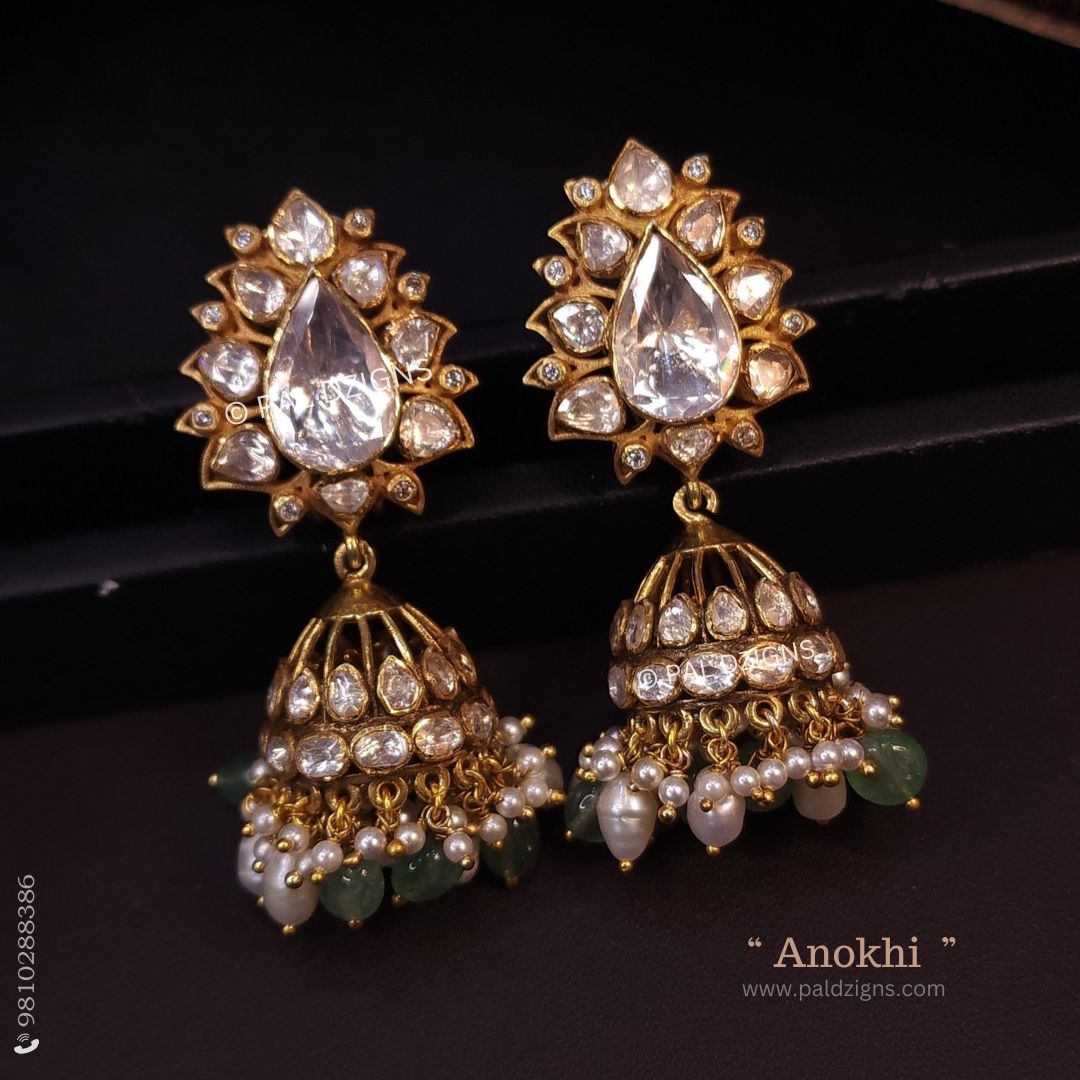Anokhi Moissanite Polki Jhumki