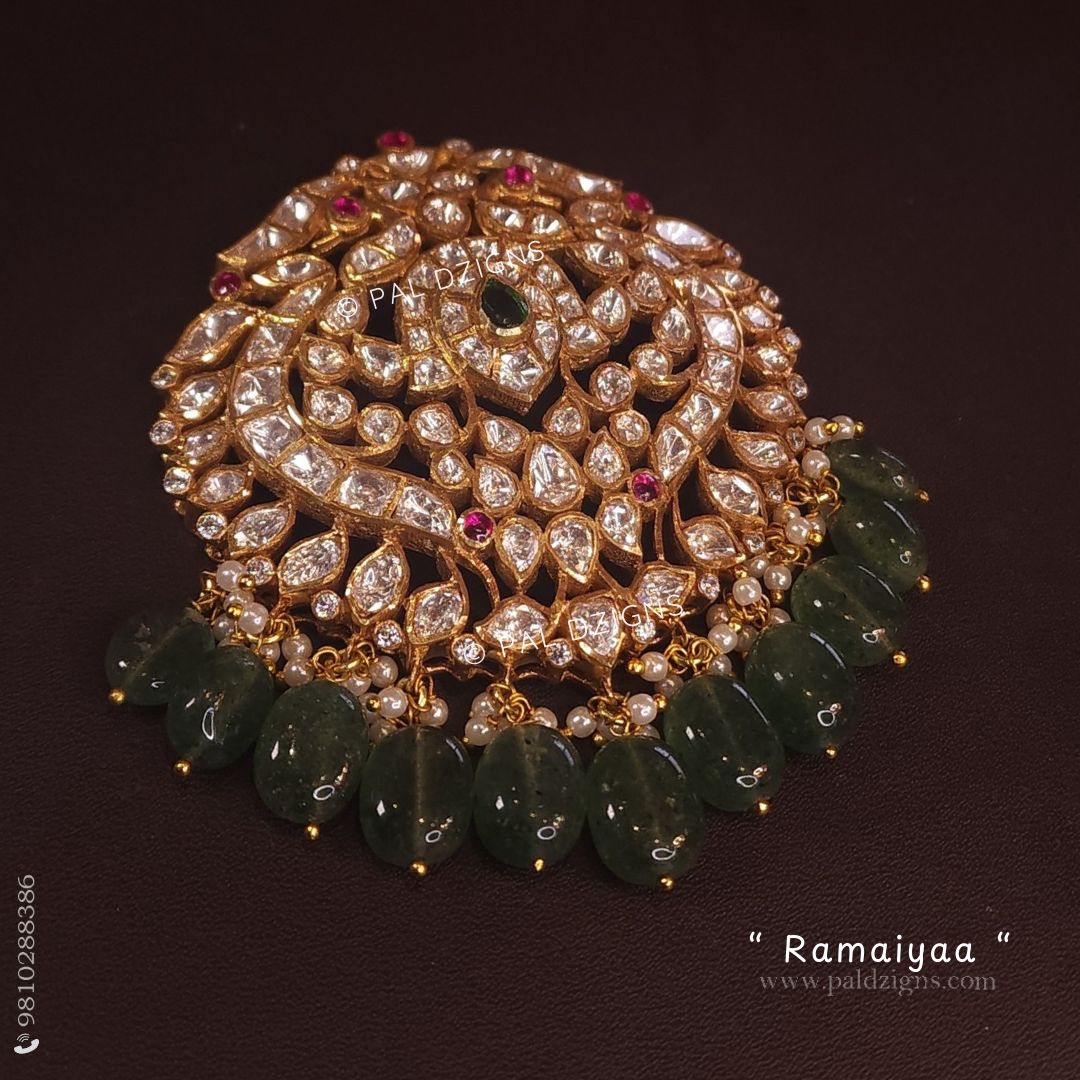 Ramaiyaa Moissanite Polki Pendant
