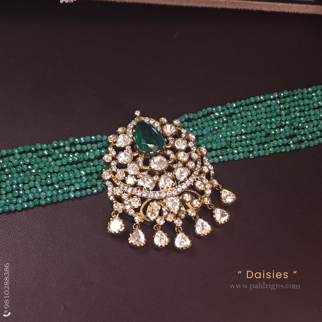 Daisies Moissanite Polki Choker